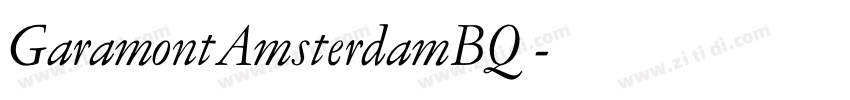 GaramontAmsterdamBQ 字体转换